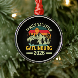 Familienurlaub 2026 Gatlinburg Tennessee Ornament Aus Metall
