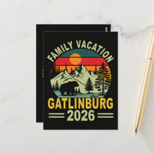 Familienurlaub 2026 Gatlinburg Tennessee Postkarte