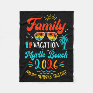 Familienurlaub 2026 Myrtle Beach passendes Sommer  Fleecedecke