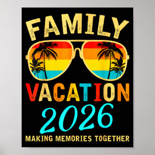 Familienurlaub 2026 Strand passende Sommerferien Poster