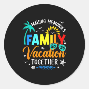 Familienurlaub 2026 Urlaub Sommer passend zum Mach Runder Aufkleber
