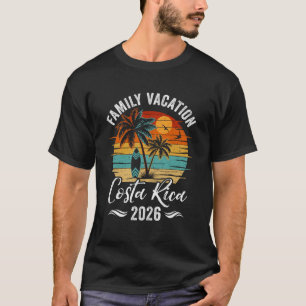 Familienurlaub 2026 Vintage Costa Rica Sommer Mat T-Shirt