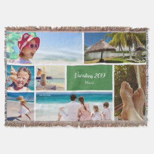 Familienurlaub 7 Foto Keepake, grün Decke