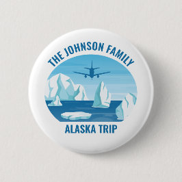 Familienurlaub Alaska Custom Blue Glacier Button