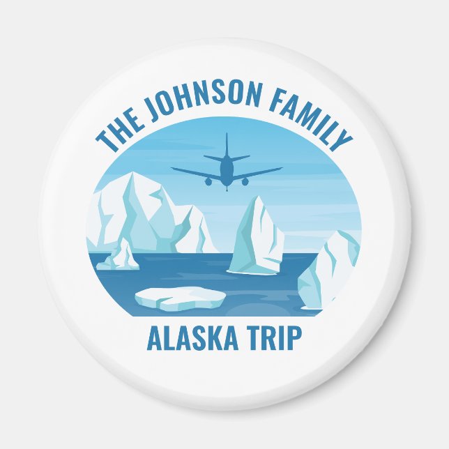 Familienurlaub Alaska Custom Blue Glacier Magnet (Vorne)