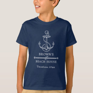 Familienurlaub Beach Lake House Nautical T-Shirt