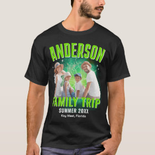 Familienurlaub Benutzerdefiniertes Foto Vintage Bo T-Shirt