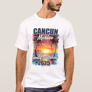 Familienurlaub Cancun Mexiko 2025 Sommerreise Mat T-Shirt