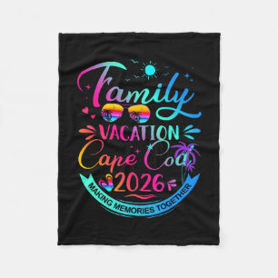 Familienurlaub Cape Cod 2026 Palmbaum-Geschenk Fleecedecke