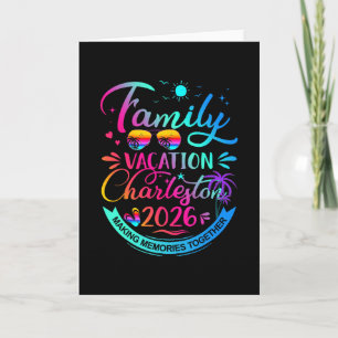 Familienurlaub Charleston 2026 Palmbaum-Geschenk Karte