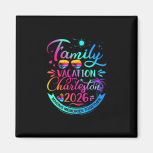 Familienurlaub Charleston 2026 Palmbaum-Geschenk Magnet