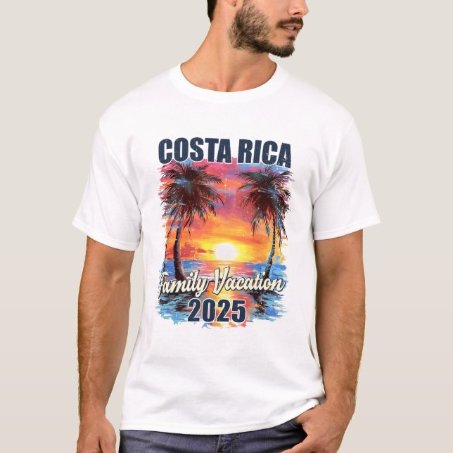 Familienurlaub Costa Rica 2025 Sommerreise Matchi T-Shirt (Vorderseite)