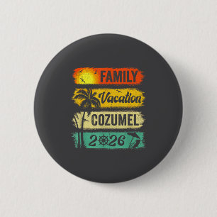 Familienurlaub Cozumel 2026 Lustige passende Grupp Button