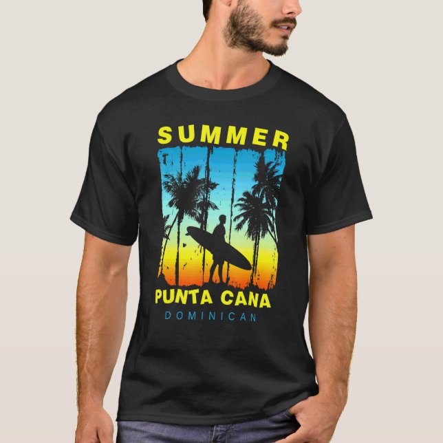 Familienurlaub Dominikanisches Punta Cana Sunset B T-Shirt (Vorderseite)