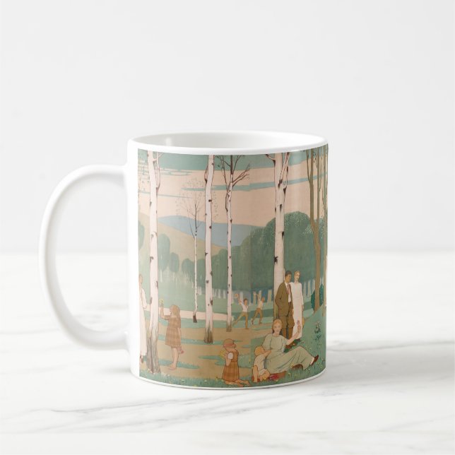 Familienurlaub - Ein Tag im Park, alte Zeiten Kaffeetasse (Links)