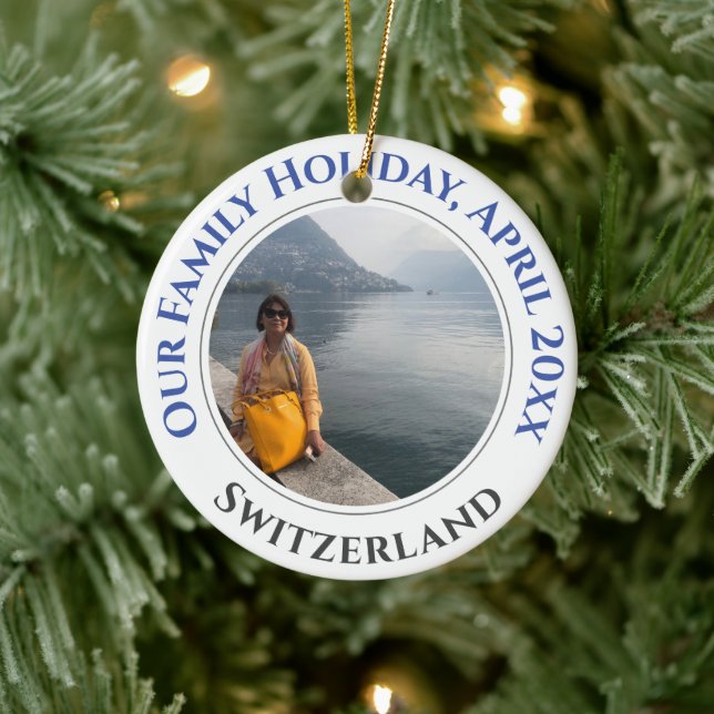 Familienurlaub Erinnerungen Souvenir Keramik Ornament (Baum)