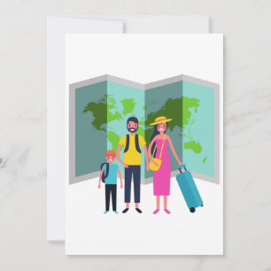 Familienurlaub Erinnerungen zusammenführen Design  Einladung