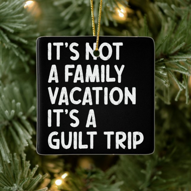 Familienurlaub Es ist eine Gildenreise, die sich m Keramikornament (Baum)