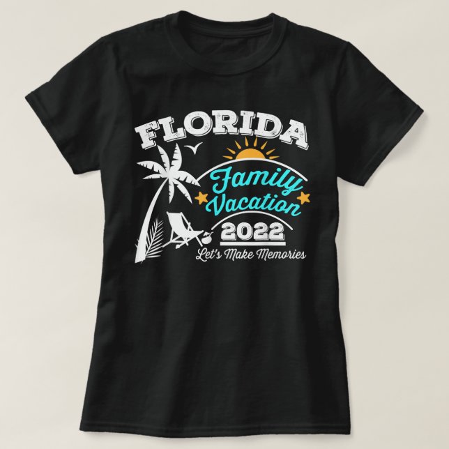 Familienurlaub Florida Strand 2022 Reisen passend T-Shirt (Design vorne)
