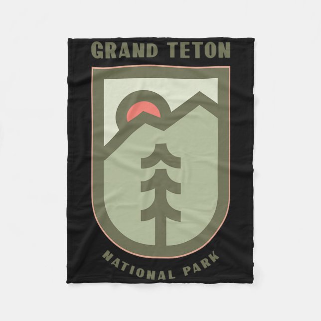 Familienurlaub Geschenk - Grand Teton Nationalpark Fleecedecke (Vorderseite)