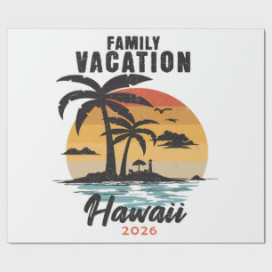 Familienurlaub Hawaii 2026 Tropisch Geschenkpapier