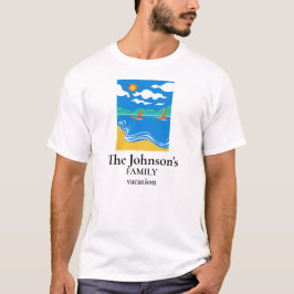 Familienurlaub-Hemd, Strand- oder Seethema T-Shirt