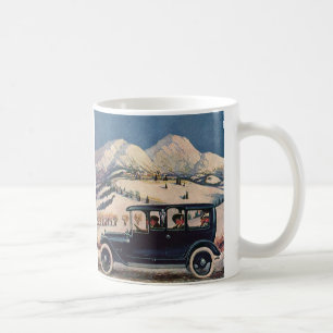 Familienurlaub im Oldtimer Kaffeetasse