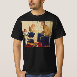 Familienurlaub im Retro-Stil, Vater, Kinder und Ko T-Shirt