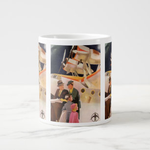 Familienurlaub im Vintage-Stil mit Wasserflugzeug  Jumbo-Tasse