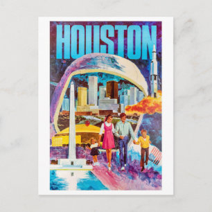 Familienurlaub in der Stadt Houston, Texas Postkarte