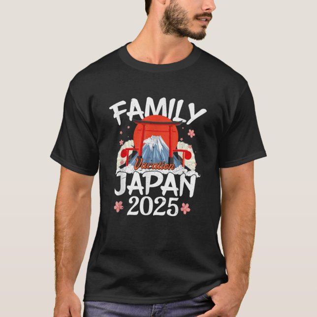 Familienurlaub Japan 2025 Sommerurlaub Reisen T-Shirt (Vorderseite)