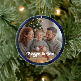 Familienurlaub Keepake Kariertes Weihnachtsfest Fo Keramik Ornament