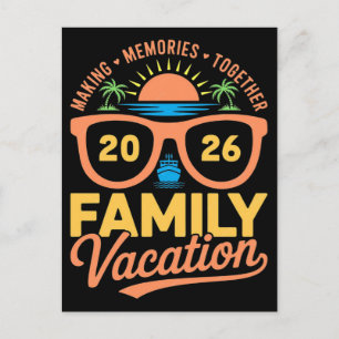 Familienurlaub Kreuzfahrt Shirts 2026 Feiertagspostkarte