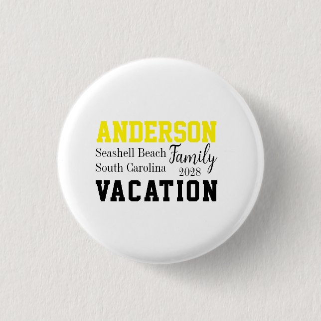 Familienurlaub Matching Sommer Button (Vorderseite)