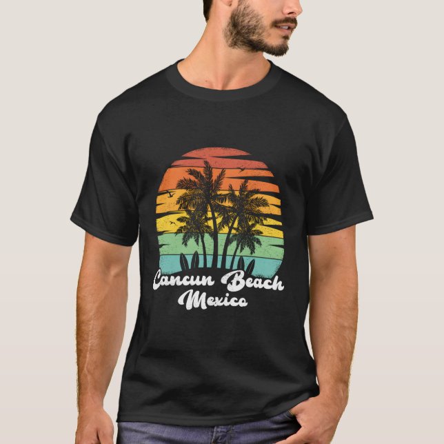 Familienurlaub Mexiko Cancun Strand T-Shirt (Vorderseite)
