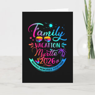 Familienurlaub Myrtle 2026 Palmbaum Geschenk Karte