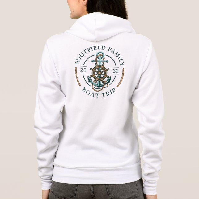 Familienurlaub Nautical Custom Boat Trip Hoodie (Rückseite)