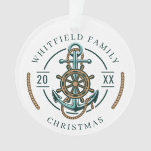 Familienurlaub Nautisches Andenken Weihnachten Ornament