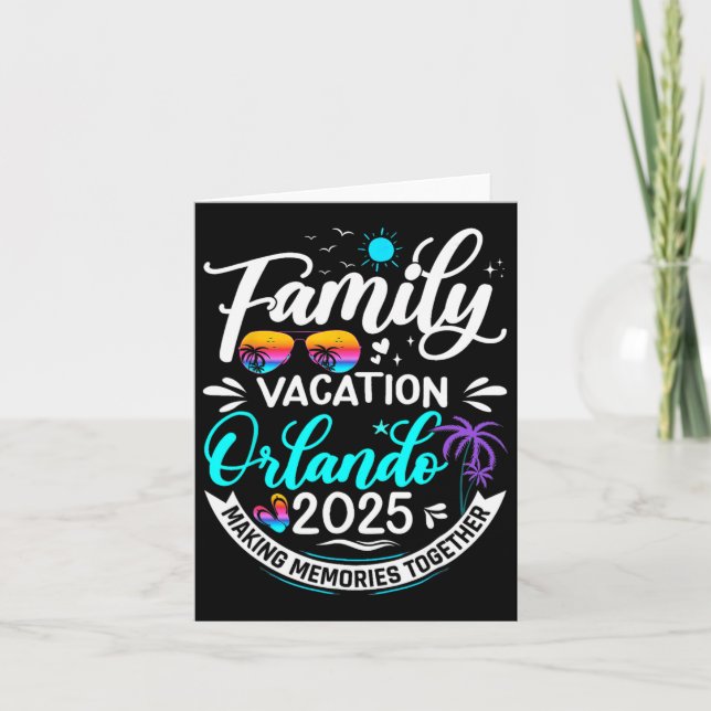 Familienurlaub Orlando 2025 Beach Sommerurlaub Karte (Vorderseite)