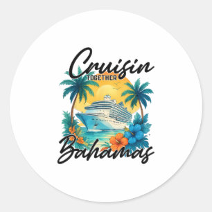 Familienurlaub Paar Kreuzfahrtschiff 2026 Cruisin  Runder Aufkleber