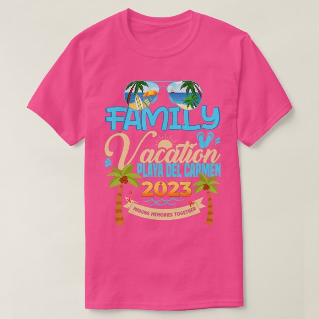 Familienurlaub Playa del Carmen 2023 Mexiko Vacat T-Shirt (Design vorne)