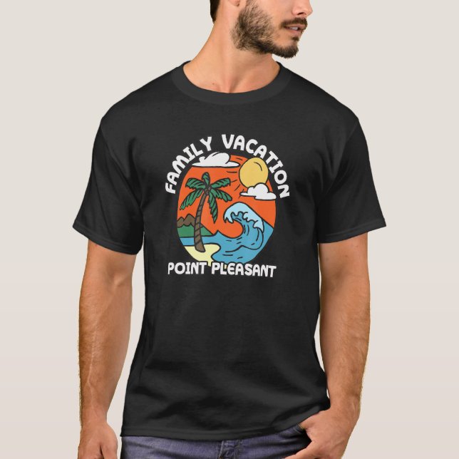 Familienurlaub Point Pleasant Beach New Jersey T-Shirt (Vorderseite)