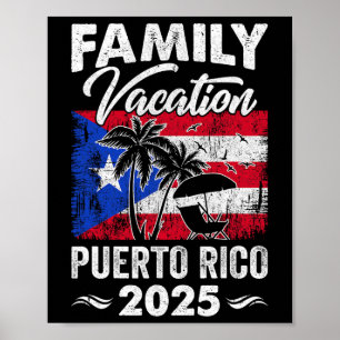Familienurlaub Puerto Rico 2025 Beach Summer Vaca Poster