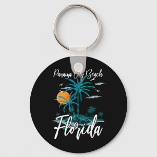 Familienurlaub Retro Sonnenuntergang Florida Panam Schlüsselanhänger