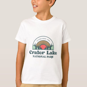 Familienurlaub-Shirt - Retro Crater Lake National T-Shirt