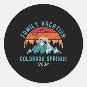 Familienurlaub Skifahren Wandern Colorado Sp Runder Aufkleber