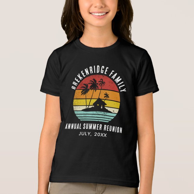 Familienurlaub Sommerküstenurlaub, der auf die ind Tri-Blend Shirt (Vorderseite)