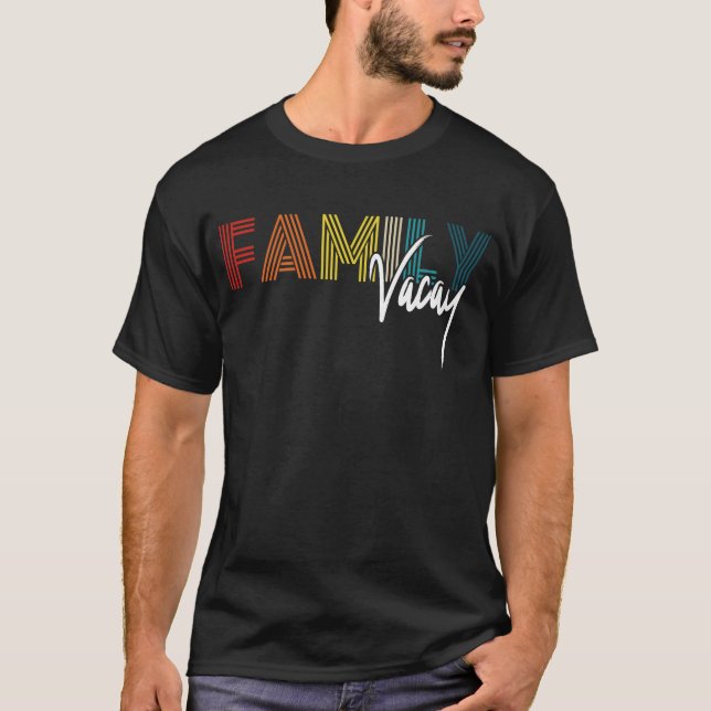 Familienurlaub Sommerurlaub Beach Kreuzfahrt Retro T-Shirt (Vorderseite)