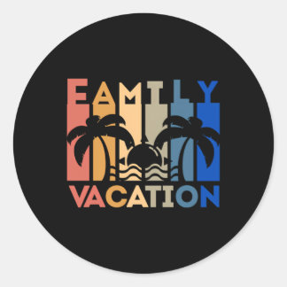 Familienurlaub Süßes Sommerdesign für den Urlaub Runder Aufkleber