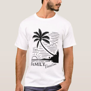 Familienurlaub – Tropischer Sonnenuntergangsstrand T-Shirt